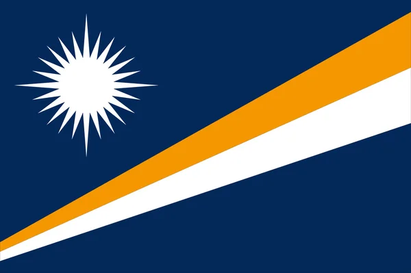 Bandeira de Marshall islands — Vetor de Stock