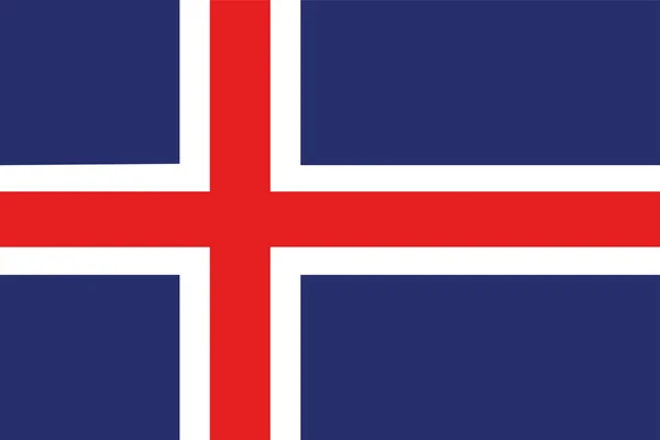 The flag of Iceland — Stock Vector