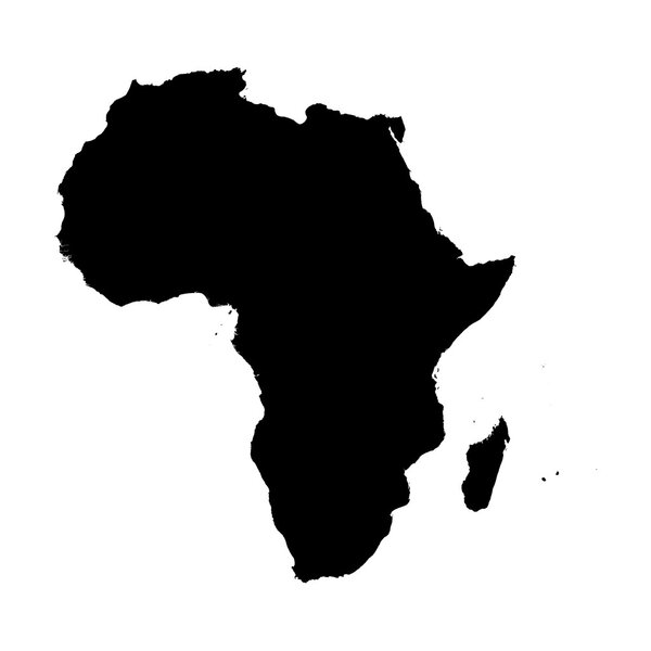An Illustration on isolated background of the continent of Africa