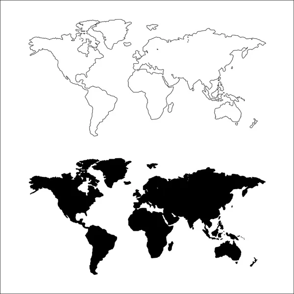 Ilustración del mapa mundial aislada sobre fondo limpio — Foto de Stock