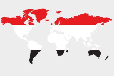 Dünya ile yemen bayrağı