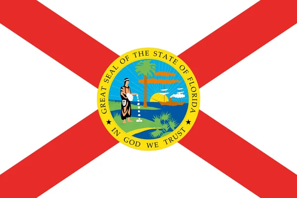 Bandiera dello Stato americano della Florida — Vettoriale Stock