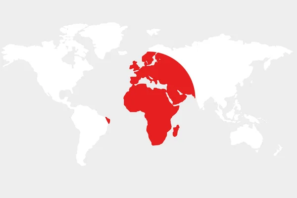 日本の国旗と世界 — ストックベクタ