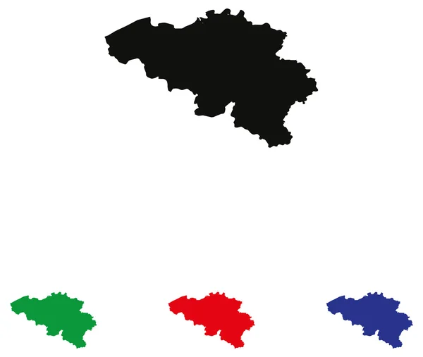 Icône Belgique avec quatre variations de couleurs — Image vectorielle