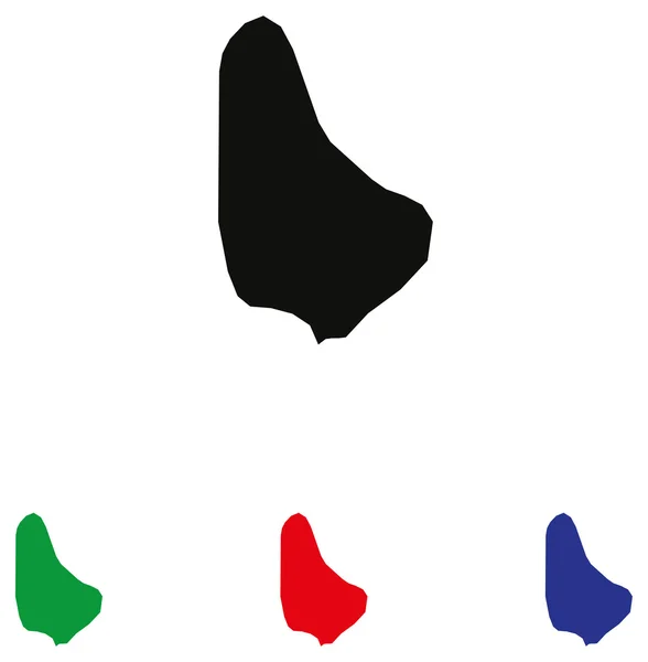Ícone de Barbados com quatro variações de cores — Vetor de Stock