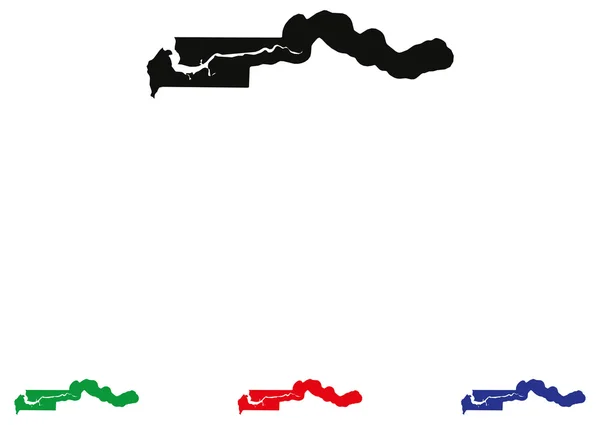 Icône Gambie avec variations de couleur — Image vectorielle