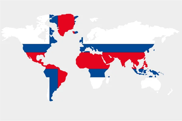 O mundo com bandeira de Ilhas Faroé — Vetor de Stock