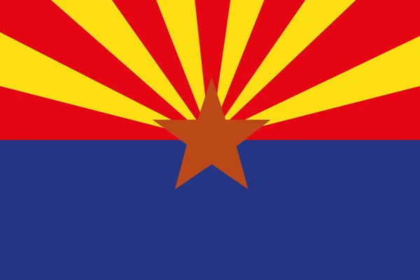 美国亚利桑那州的旗子 — 图库矢量图片