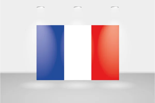 Luces en la bandera de Francia — Vector de stock