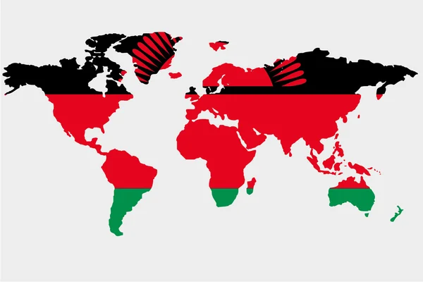 El mundo con la bandera de Malawi — Archivo Imágenes Vectoriales