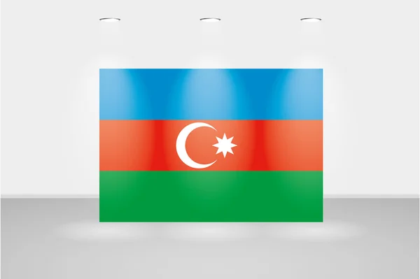 Lights on flag of Azerbaijan — Stock Vector