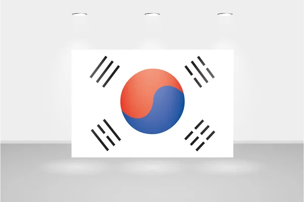 Fények a Dél-korea zászlaja — Stock Vector