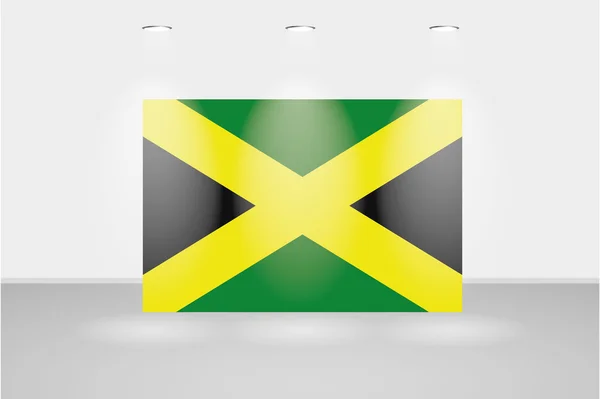 Lights on flag of Jamaica — Stock Vector