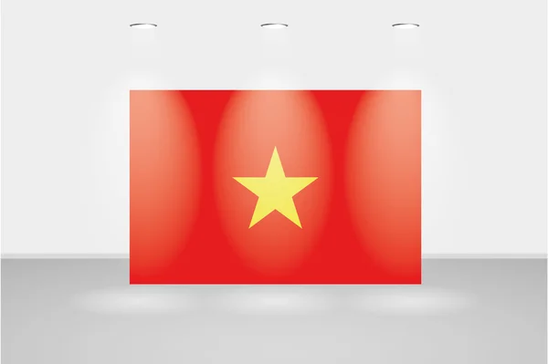 Lichter auf der vietnamesischen Flagge — Stockvektor