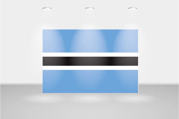 Lumières sur le drapeau du Botswana — Image vectorielle