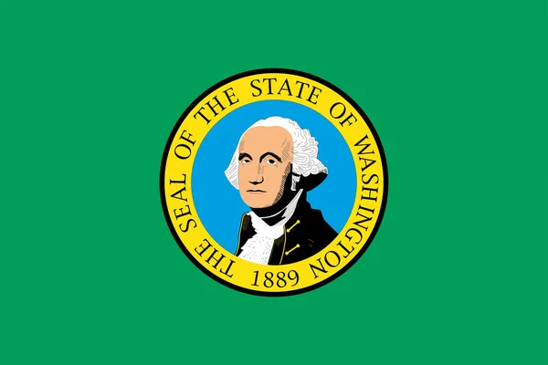 Amerikan washington eyaleti bayrağı — Stok Vektör