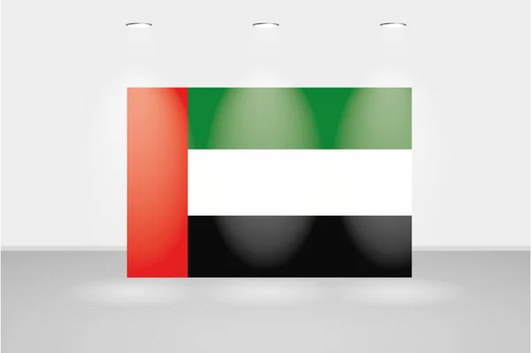 Světla na vlajce Spojených arabských emirátů — Stockový vektor