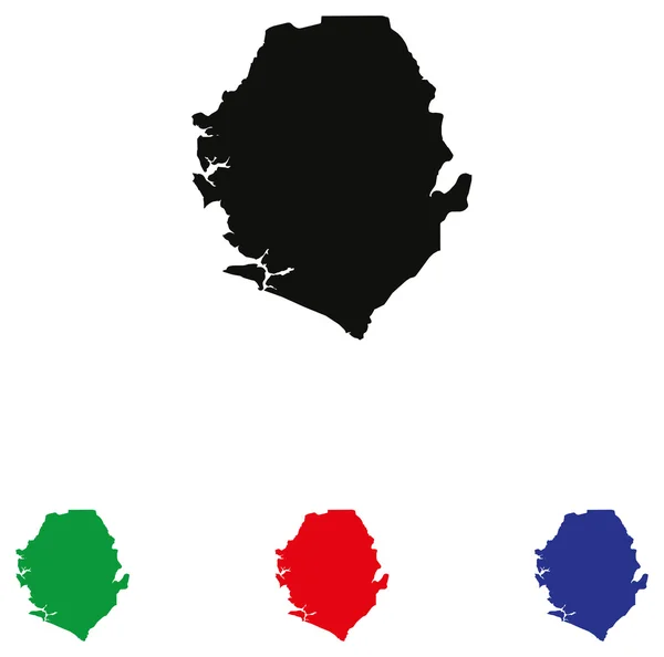 Sierra Leona Icono con Cuatro Variaciones de Color — Archivo Imágenes Vectoriales