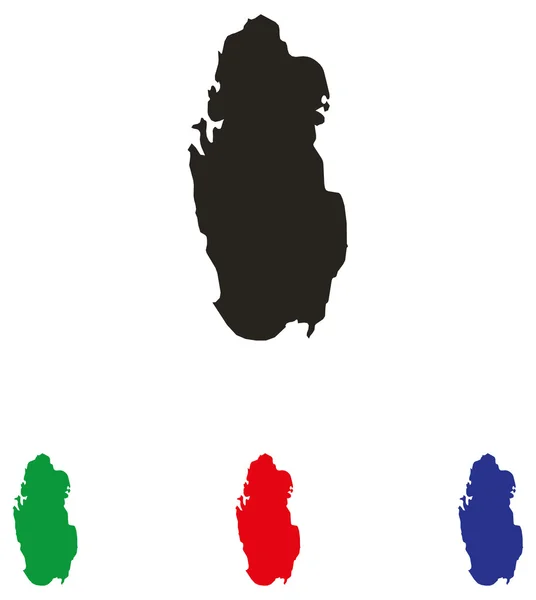 Icono de Qatar con cuatro variaciones de color — Archivo Imágenes Vectoriales