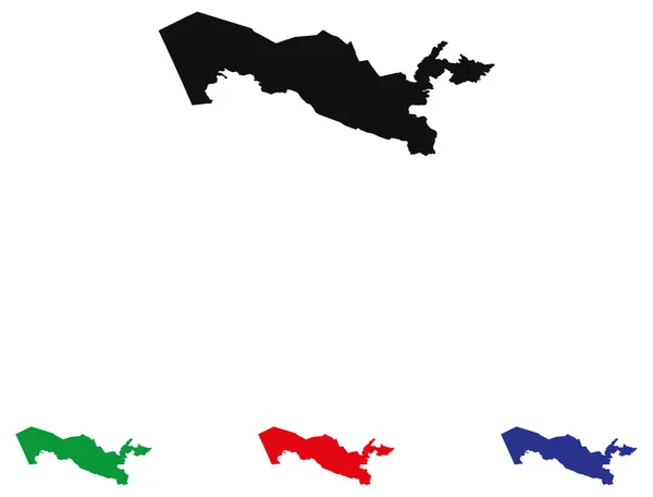 Icône d'Ouzbékistan avec quatre variations de couleur — Image vectorielle