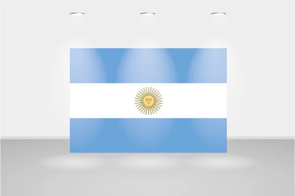 Luzes na bandeira da Argentina — Vetor de Stock