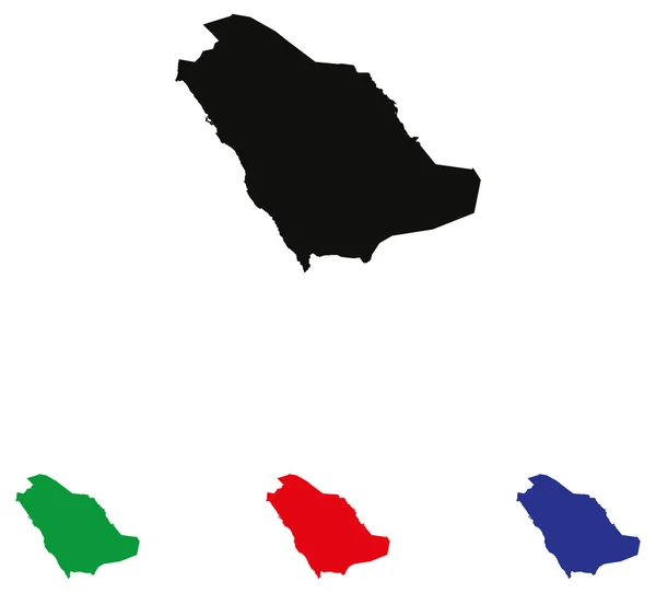 Icône Arabie Saoudite avec quatre variations de couleur — Image vectorielle