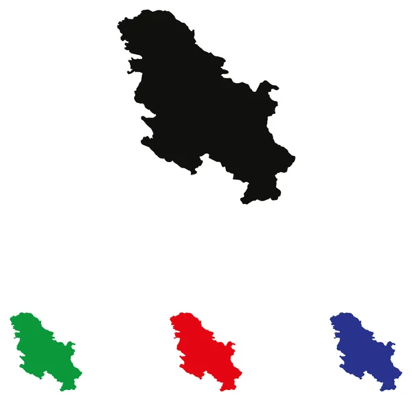Ícone Sérvia com quatro variações de cores —  Vetores de Stock