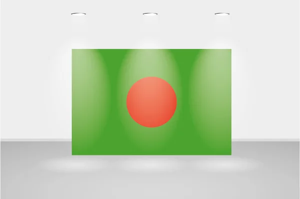 Bangladeş bayrağı ışıkları — Stok Vektör