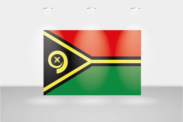Luzes na bandeira de Vanuatu — Vetor de Stock