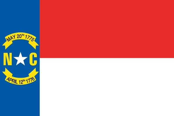 Flagge des amerikanischen Bundesstaates North Carolina — Stockvektor