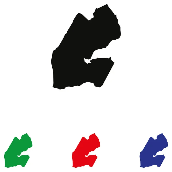 Icône de Djibouti avec quatre variations de couleur — Image vectorielle