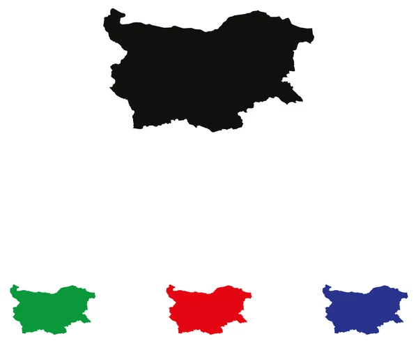 Ícone Bulgária com quatro variações de cor — Vetor de Stock