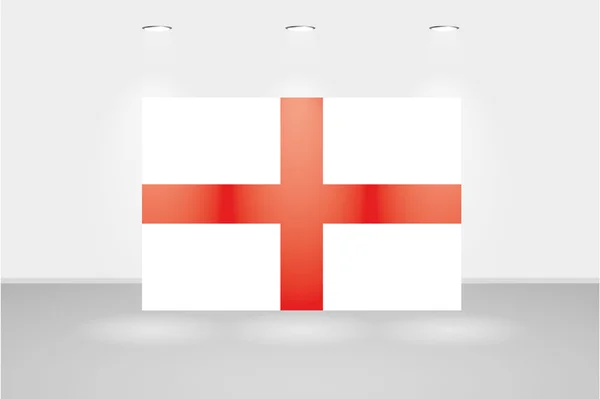 Luces en la bandera de Inglaterra — Vector de stock