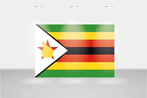 Lamporna på flagga zimbabwe — Stock vektor