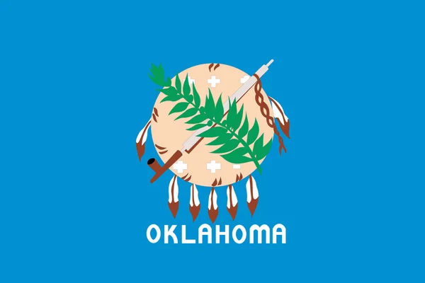 Flagge des amerikanischen Bundesstaates Oklahoma — Stockvektor