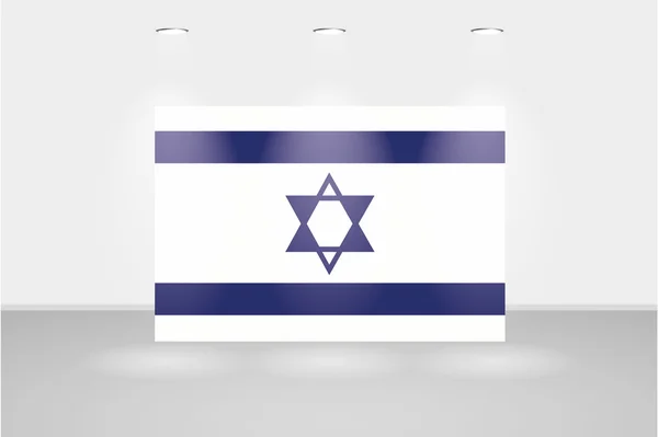 Lumini pe steagul Israelului — Vector de stoc