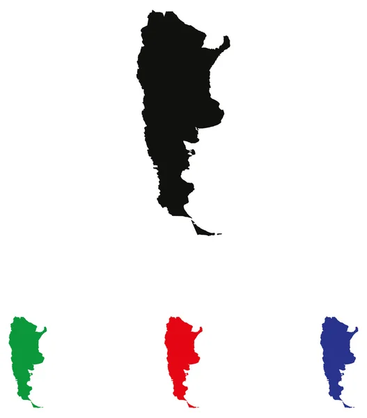 Icono de Argentina con cuatro variaciones de color — Archivo Imágenes Vectoriales