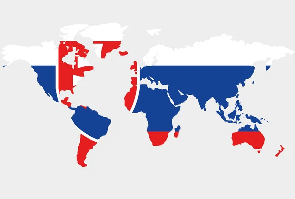 Dünya ile Slovakya bayrağı — Stok Vektör