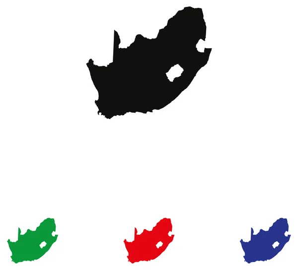 Ikon Afrika Selatan dengan Empat Variasi Warna - Stok Vektor