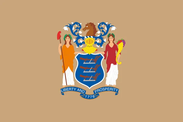 Drapeau de l'État américain du New Jersey — Image vectorielle