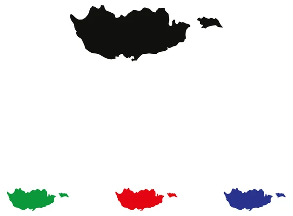 Icône de Chypre avec quatre variations de couleur — Image vectorielle