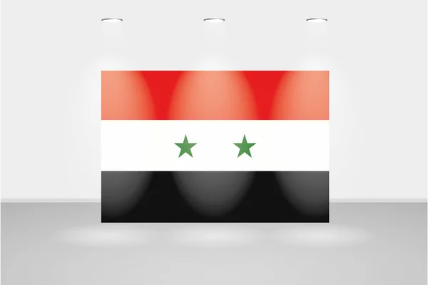 Lichter auf der Flagge Syriens — Stockvektor