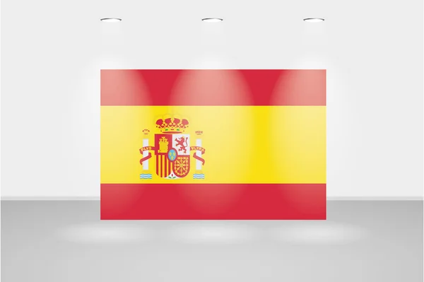 Luces en la bandera de España — Vector de stock