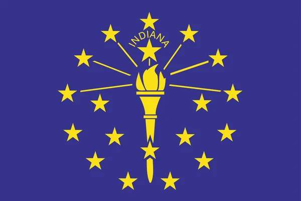 Flagge des amerikanischen Bundesstaates Indiana — Stockvektor