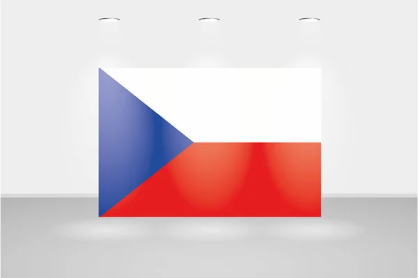 Lights on flag of Czech Republic — Stock Vector