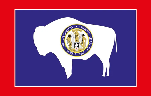 Bandeira do Estado Americano de Wyoming — Vetor de Stock