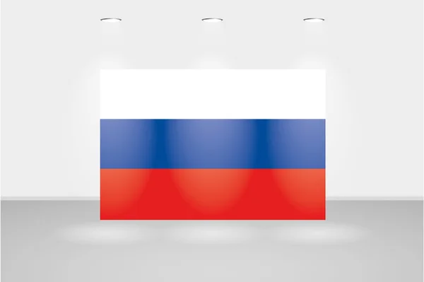 Lights on flag of Russia — Stock Vector