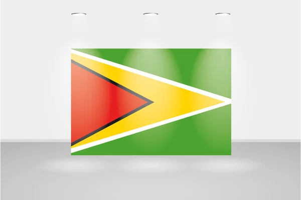 Lamporna på flagga guyana — Stock vektor