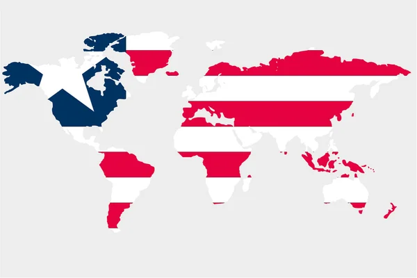 El mundo con bandera de Liberia — Vector de stock