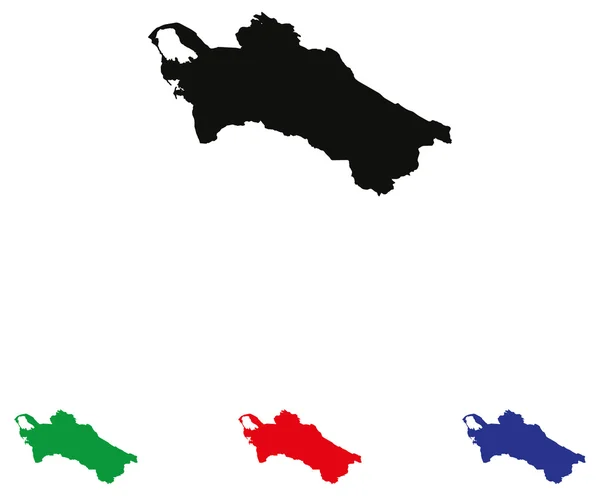 Ícone do Turcomenistão com quatro variações de cores — Vetor de Stock